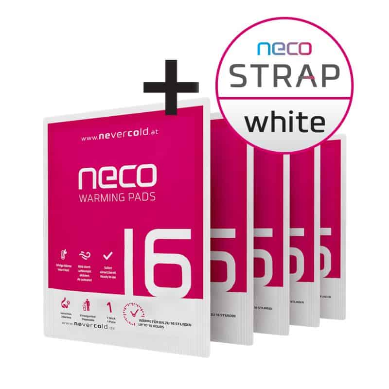 NECO warmingpads Wärmekissen + NECO STRAP white Vorteilsset