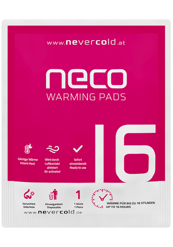 Das NECO warmingpad Wärmekissen in der Einzelverpackung